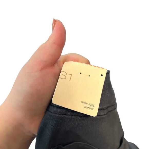 Anthropologie‎ Pilcro Skinny Jeans With Side Buttons High Rise Gray Size 31 - Picture 13 of 16